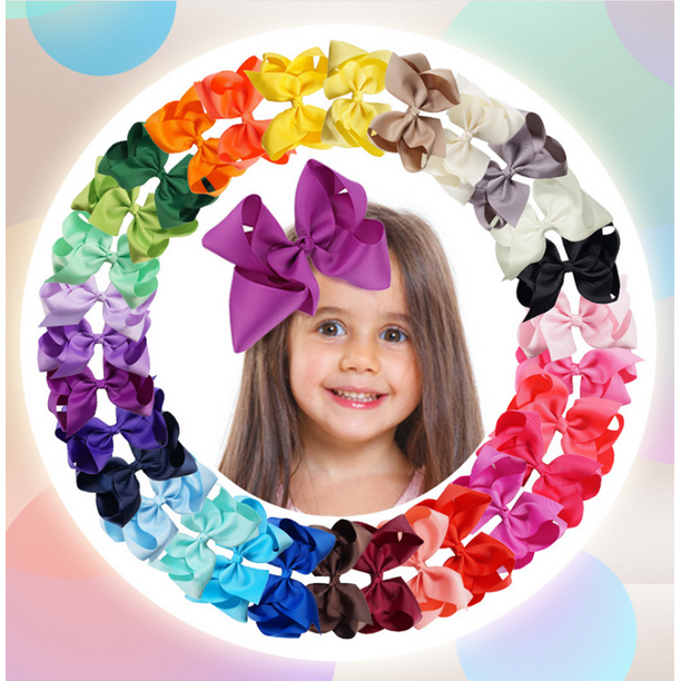 Girls Hair Bands Elastics Rope Big Grosgrain Ribbon Flower Kids Hair Accessories